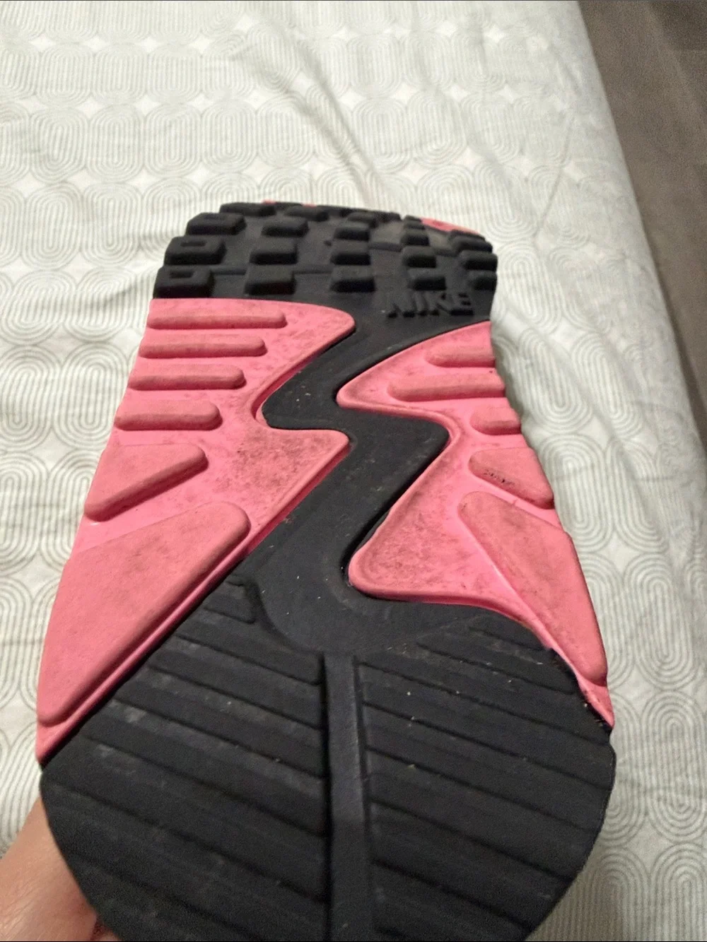 Nike White, Gray & Pink Running Shoes